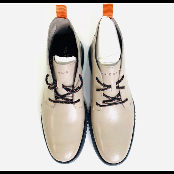 2.ZERØGRAND Chukka Men’s Leather Taupe Grey  8M - Picture 4 of 6